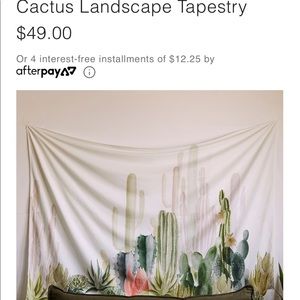 Cactus wall hanging